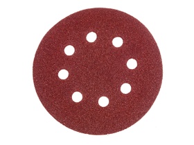 Круги шлифовальные (липучка), алюминий-оксидные,с отверстиями 125 мм, 5 шт. Р100 (MOS)