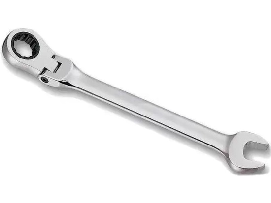 Ключ комбинированный трещоточный удлиненный, CrV, 17 мм., длина 230 мм.