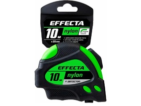 Рулетка Effecta Nylon 10м/25 мм с магнитом, автостопом, лентой нейлон