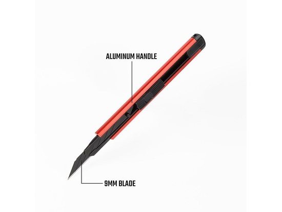 Нож макетный с автофиксацией, алюминиевый 9мм WORKPRO