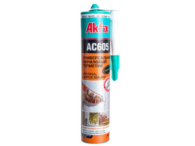 Акриловый герметик Akfix AC605, белый, 310 мл. AA002