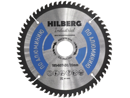Диск пильный Hilberg Industrial Алюминий 185*30/20*60Т HA185