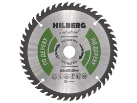 Диск пильный Hilberg Industrial Дерево 165*20*48Т HW166