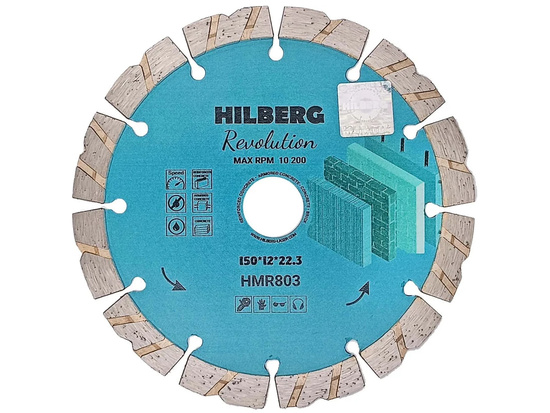 Диск алмазный отрезной 150*22,23*12 Hilberg Revolution HMR803