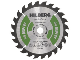 Диск пильный Hilberg Industrial Дерево 180*20/16*24Т HW180