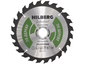 Диск пильный Hilberg Industrial Дерево 210*30*24Т HW216