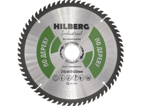 Диск пильный Hilberg Industrial Дерево 210*30*24Т HW218
