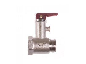Клапан предохранительный для водонагревателей 1/2 гш, 6 бар (бордовая, черная ручка) СТМ
